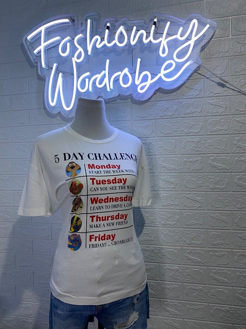 Primark 5 day challenge shirt (Category: Blouses) located in Quezon City. Submitted by fashionifywardrobe8899 (Listing ID 1304565043, Image 2). Description: .