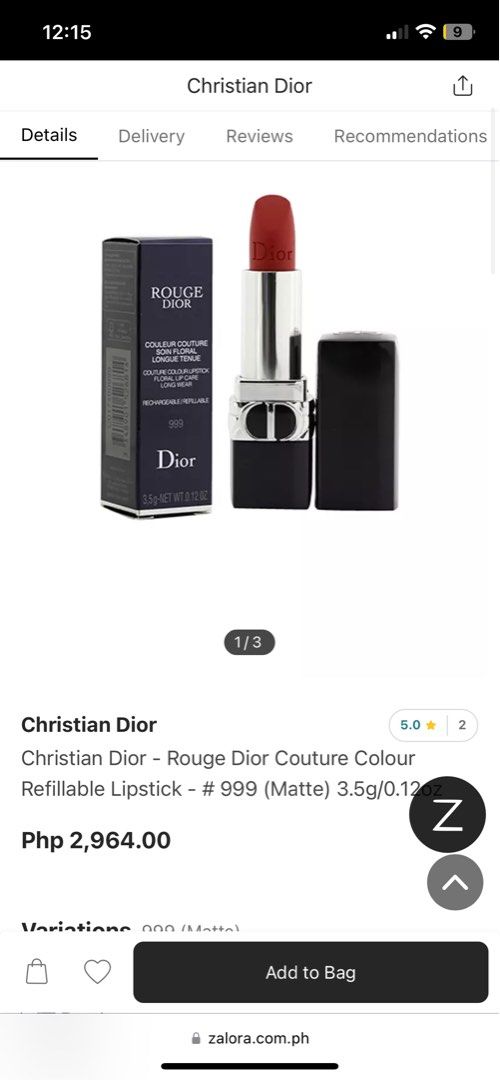 Rogue Dior Couture Lipstick - #520 Feel Good (Category: Makeup) located in Pasay City. Submitted by trishaarciga (Listing ID 1304466743, Image 3). Description: ORIGINAL DIOR LIPSTICKS 👄💄 Mga tester stocks po ito na never nagamit sourced from duty free singapore 💄☁️ Rustan's price is at 2600-2800 pesos Selling them for 900 each 😅 2 for 1600 3 for 2500 PM for actual photo of the lipstick 📍 General Trias, Cavite 📍 Taguig.