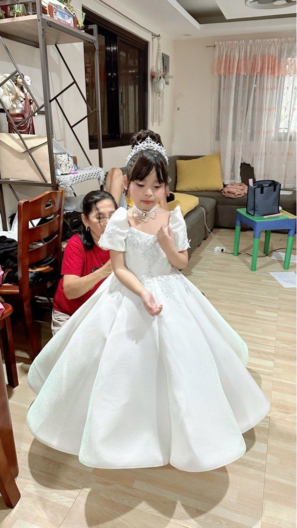 Sagala gown filipiniana white for kids 5 6yo Babies Kids Babies Kids Fashion on Carousell