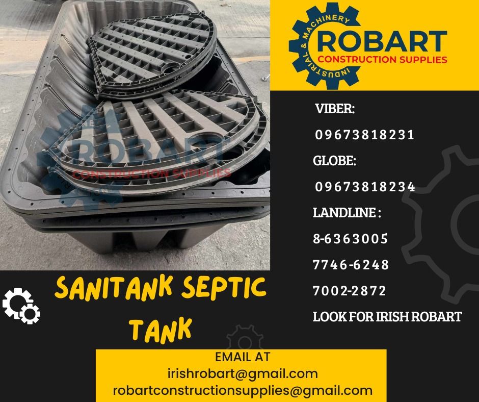 Sanitank septic tank (Category: Construction Tools & Equipment) located in Manila. Submitted by irishrobart_22 (Listing ID 1304519229, Image 1). Description: Sanitank septic tank Model: SNSP-2000 Size: 2000L SEND US MESSAGE FOR INQUIRIES ‼️‼️ LOOK FOR IRISH ROBART VBR : 0 9 6 7 3 8 1 8 2 3 1/ 0 9 6 7 3 8 1 8 2 3 4 LANDLINE 8-6 3 6 3 0 0 5 / 7 7 4 6 -6 2 4 / 7 0 0 2-2 8 7 2 GMAIL: I R I S H R O B A R T @ G M A I L . C O M Office Address: 1405 Yuse