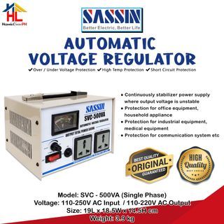 Sassin Automatic Voltage Regulator (SVC-500VA)