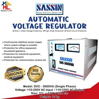 Sassin Automatic Voltage Regulator (SVC-3000VA)