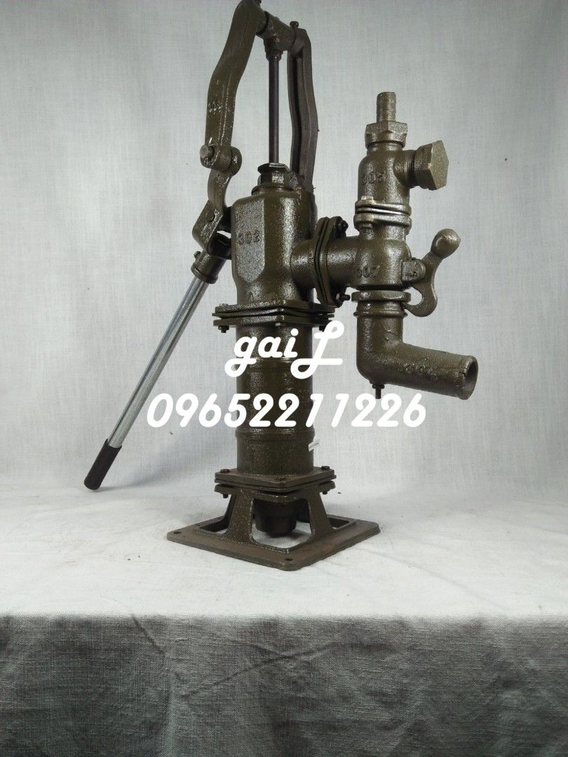 Sea Champion Manual Hand Pump / Poso (Category: Home Improvement Tools & Accessories) located in Caloocan City. Submitted by abieghail (Listing ID 1304470709, Image 1). Description: Sea Champion Manual Hand Pump / Poso TECHNICAL SPECIFICATION Model: SCP-HP Color: Dark Green Material: Cast Iron Suction Max: 30 Feet Pipe Size: 1-1/4" Flow Rate: 50L/min PRODUCT FEATURES ✔️ Heavy Duty ✔️ Deepwell Use ✔️ High Quality ✔️ Thick Metal Body PACKAGE INCLUS