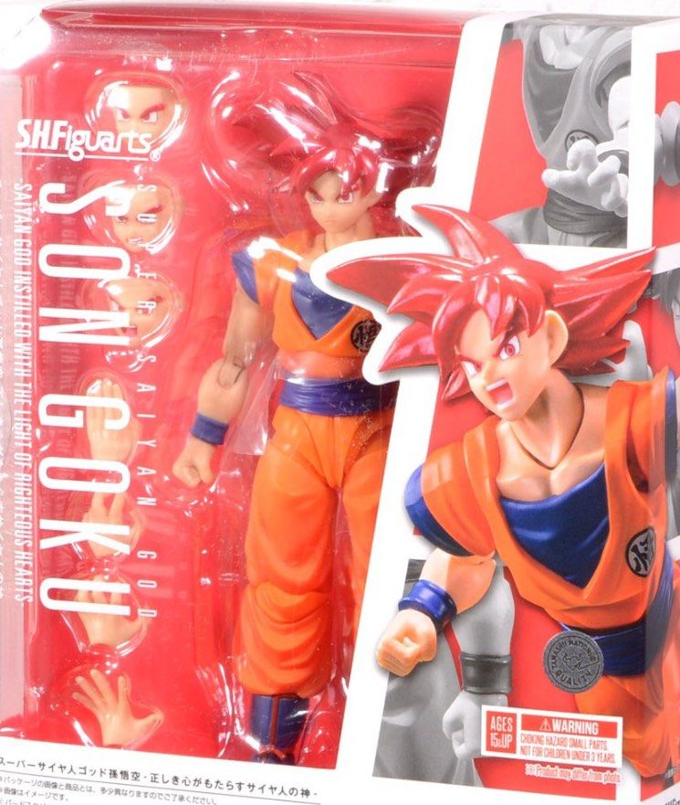 S.H.Figuarts Super Saiyan God Son Goku SHF 孫悟空紅髮悟空超級撒亞 