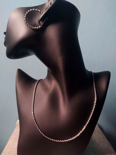 Silver chain rope set