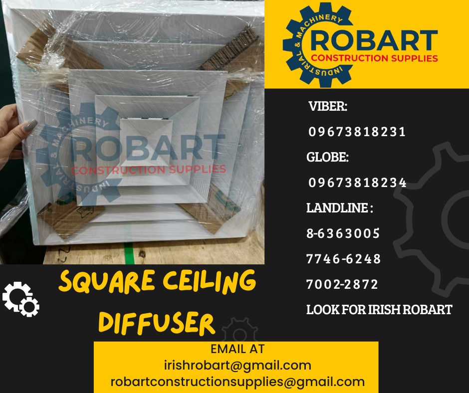 Square Ceiling Diffuser, Commercial & Industrial, Construction Tools ...