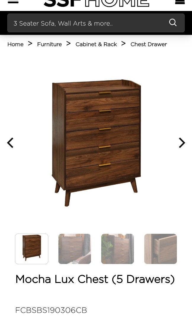 SSF Chest Drawer, Furniture & Home Living, Furniture, Shelves, Cabinets ...