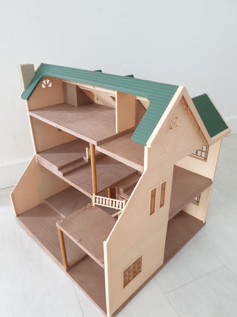 Sylvanian Families Big Huge Green house on the hill Hobbies Toys Toys Games on Carousell