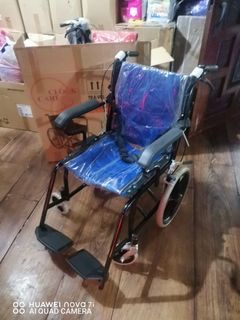 Travel wheelchair blue