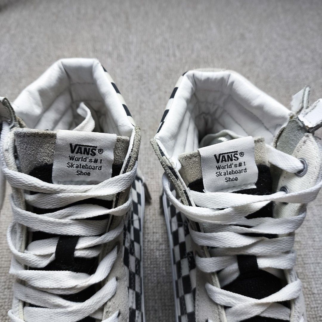 Vans sk8 cut and paste checkerboard white
