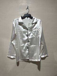 White Silk Pajama Set