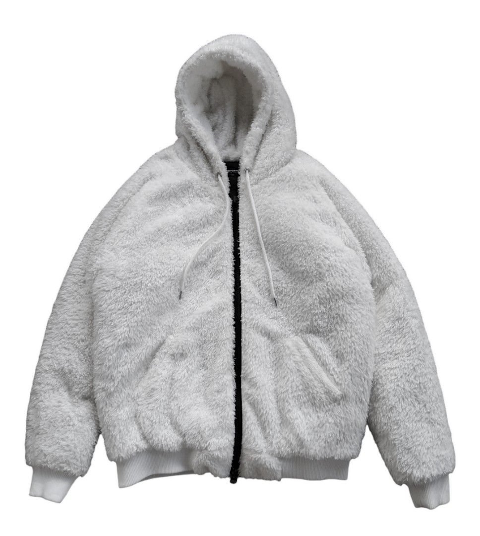 完売品シェリエsheller BIG double zip hoodie 白sheller BIG double