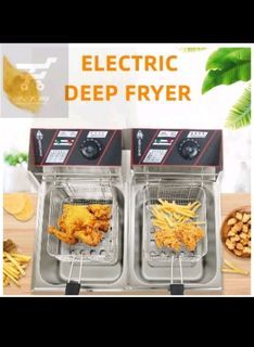 220V Stainless steel Frying Machine Electric DOUBLE Deep Fryer