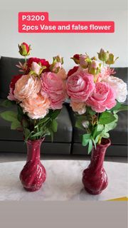 2pcs vase and flower