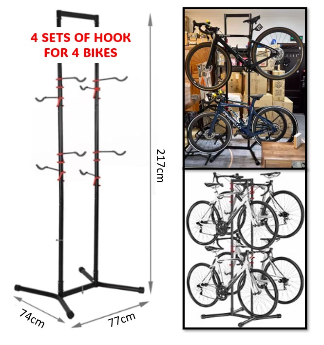 4 bike freestanding rack clearance