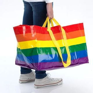🆕️ IKEA Rainbow Multicolored Large Shopping Storage Laundry Bag