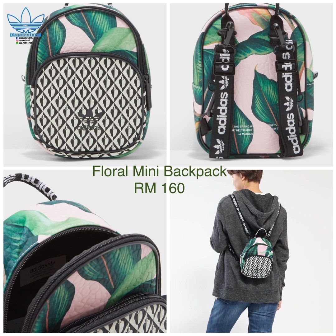 Adidas mini backpack floral store