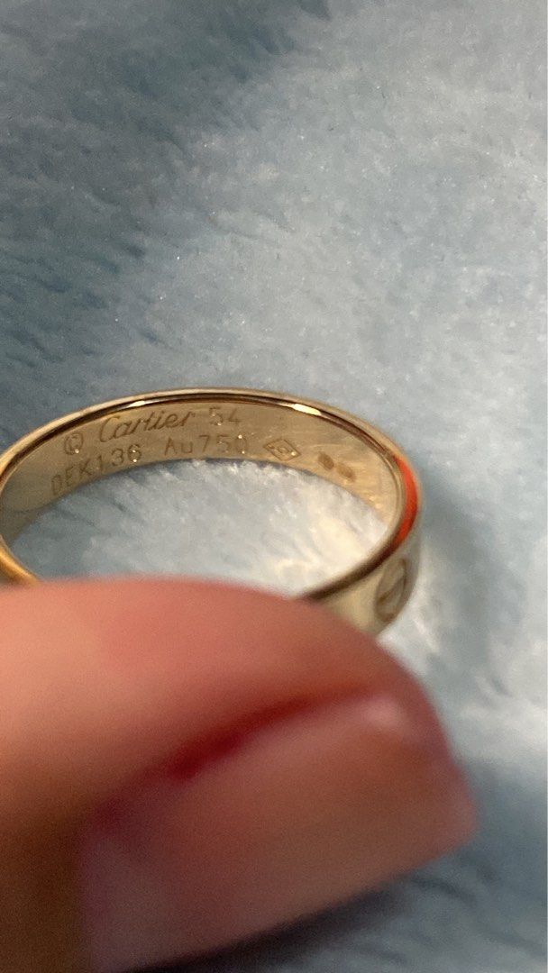 Auth Cartier Love wedding band 54 slim rose gold Women s Fashion Jewelry Organizers Rings on Carousell