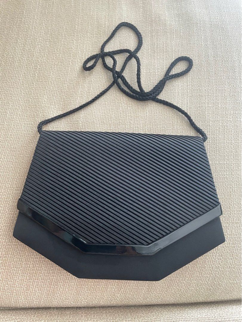 Black Crossbody Sling Bag Clutch Bag by Lancome Women s Fashion Bags Wallets Cross body Bags on Carousell