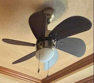Brown White Westinghouse Ceiling Fan