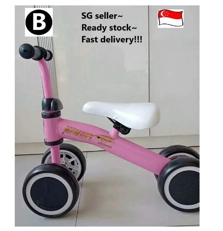 CHEAPEST baby bicycle kids 4 wheeled Balance Bike Children s Balance for 1to5 year old baby bike PUSH CAR baby scooter Hobbies Toys Toys Games on Carousell