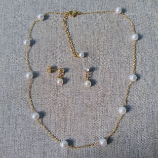 Choker 18k gold plated pearl