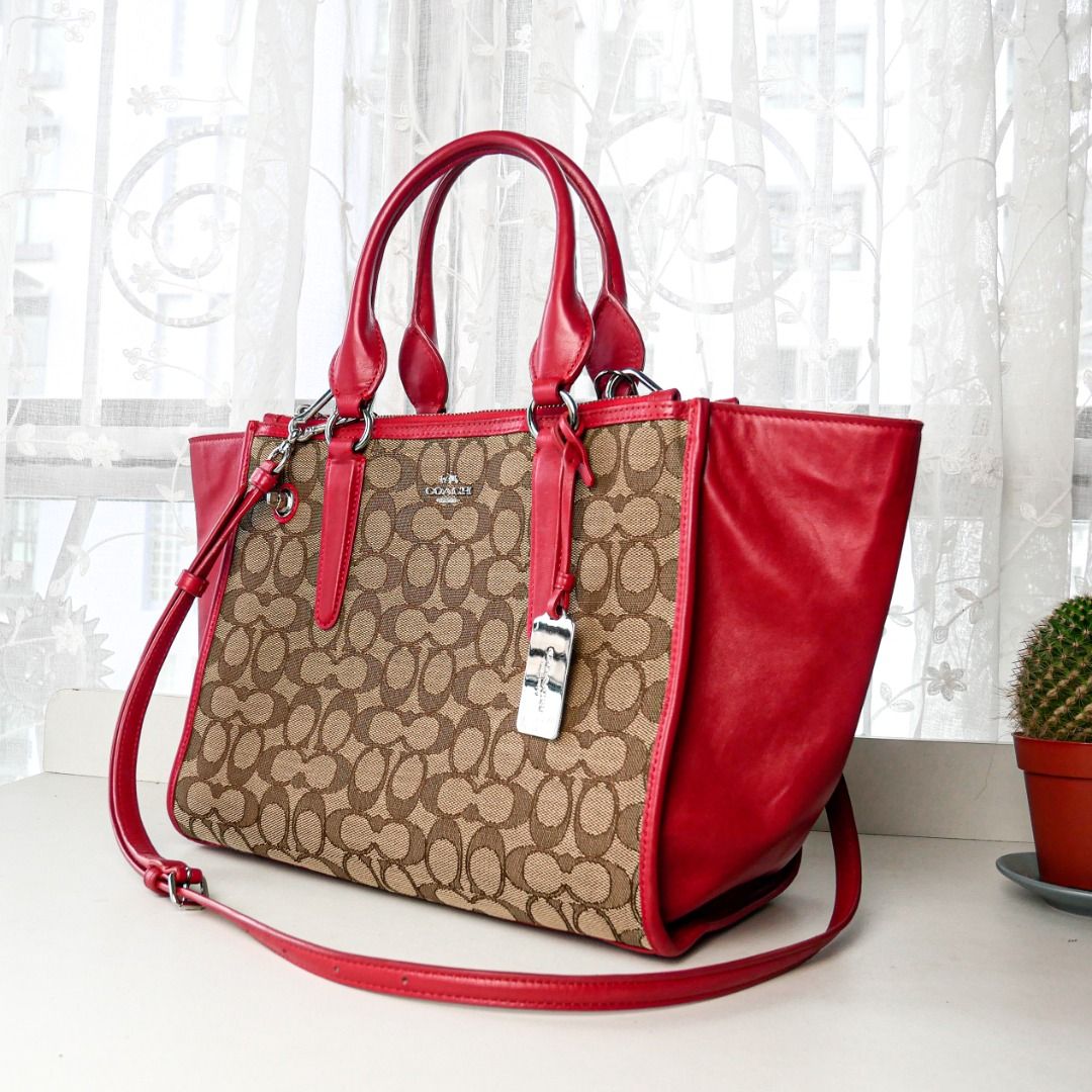 Coach crosby carryall in signature jacquard online