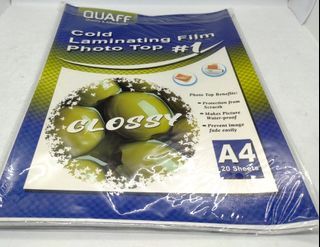 Cold Laminating Film, A4, Glossy, 20x