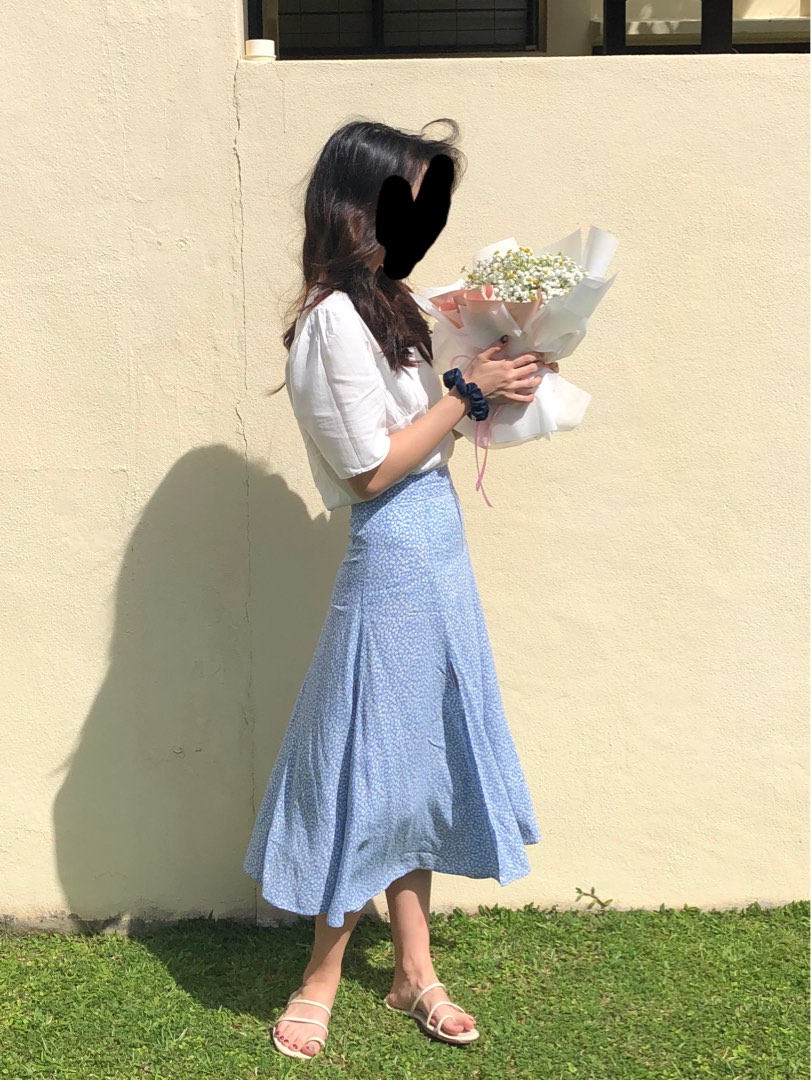 Floral flowy skirt cheap