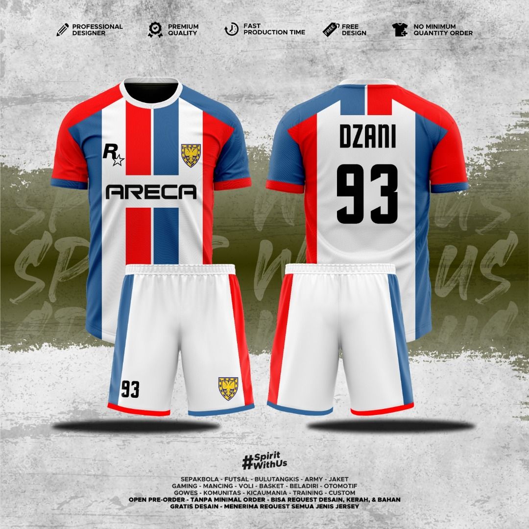 Jersey Bola Full Printing Full Printing Motif Jersey Bola Vendor