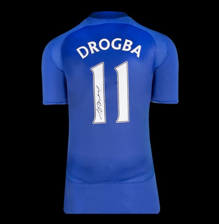 Didier Drogba Official UEFA Champions League Back Signed and Framed ...