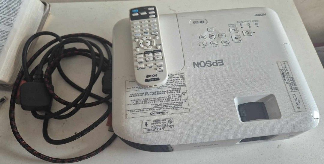 Epson EB-E10 projector (Category: Projectors) located in Quezon City. Submitted by vanlacsa (Listing ID 1304658381, Image 1). Description: For sale Epson EB-E10 classroom projector Projector System: 3LCD, 3chip technology Native Resolution: 1024 x 768 (XGA) Color Brightness: 3600 lumens White Brightness: 3600 lumens NO ISSUE! GOOD AS NEW DI MASYADONG NAGAMIT. RFS need funds.