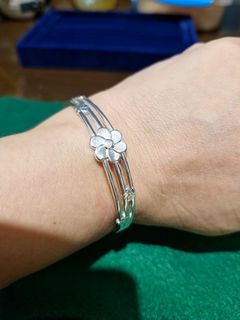 Flower 925 silver plated  bracelet