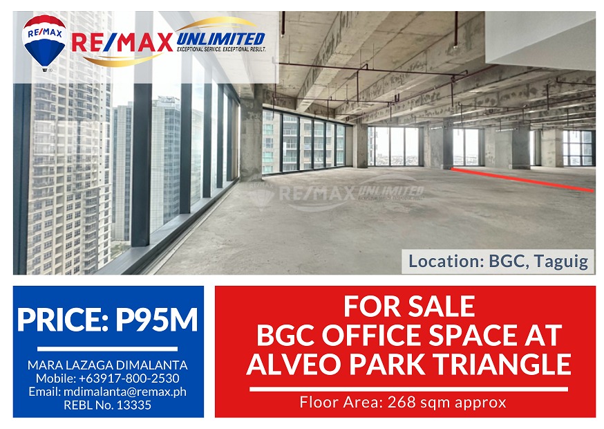 For Sale BGC Office Space at ALVEO PARK TRIANGLE (268 sqms), Property ...