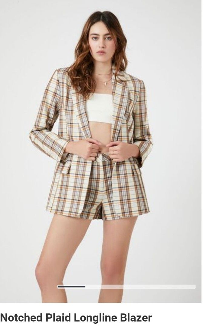 Forever 21 Plaid Blazer Women s Fashion Coats Jackets and Outerwear on Carousell