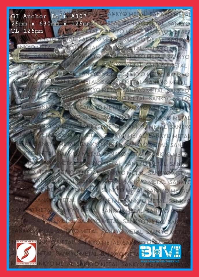 GI Anchor Bolt Jbolt L type A307 Galvanized, Commercial