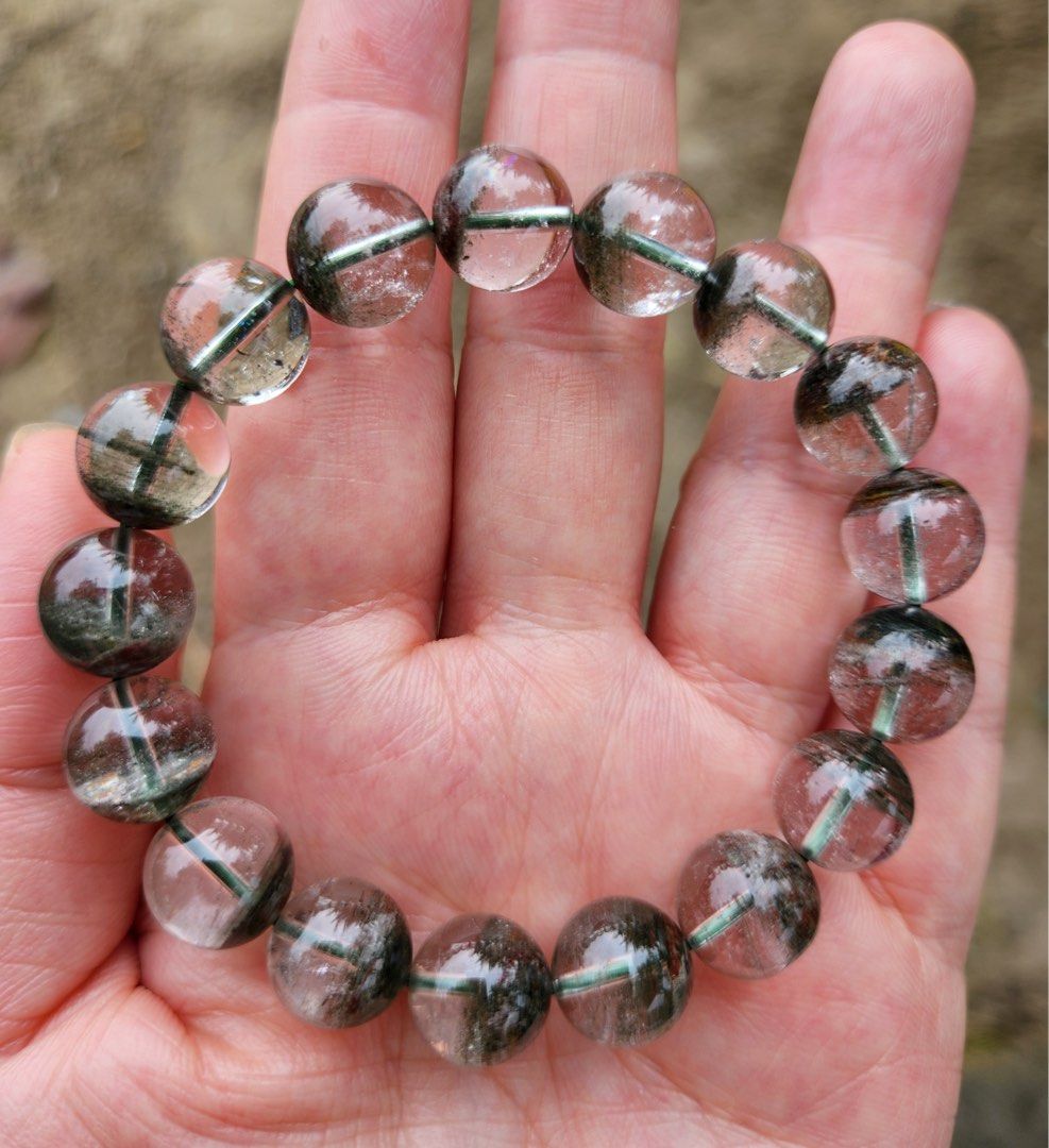 Nature Green Phantom Quartz Bracelet