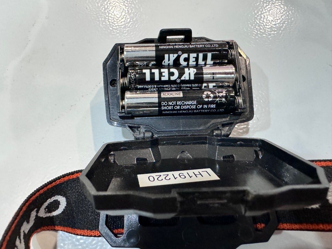 Headlight (Category: Travel Essentials & Accessories) located in Singapore. Submitted by chowee17 (Listing ID 1304703100, Image 3). Description: Headlight Good for night traveling or dark working environments. Uses 3 x AAA batteries ( batteries not included) no packaging Meet up lavender MRT.