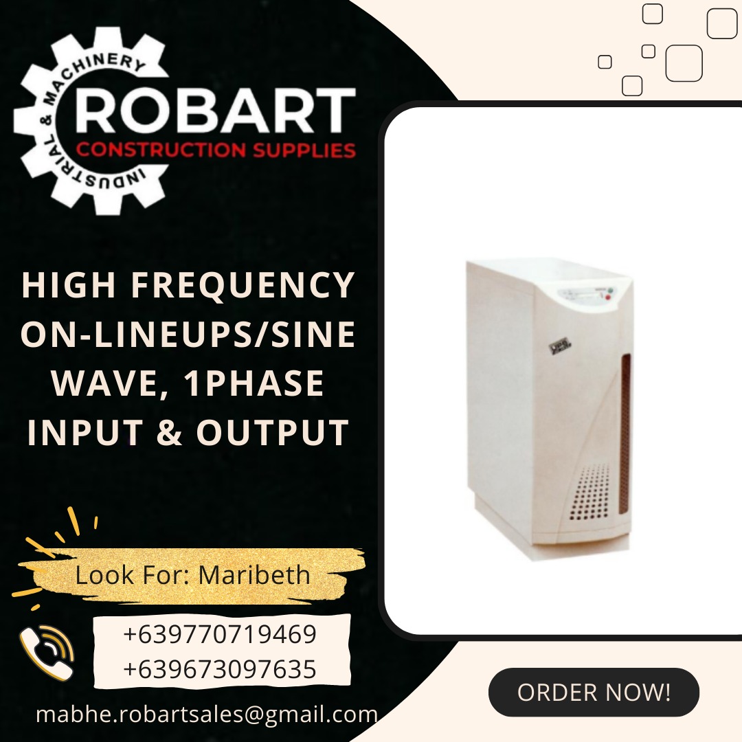 High Frequency On-LineUPS/Sine Wave, 1Phase Input & Output, Commercial ...