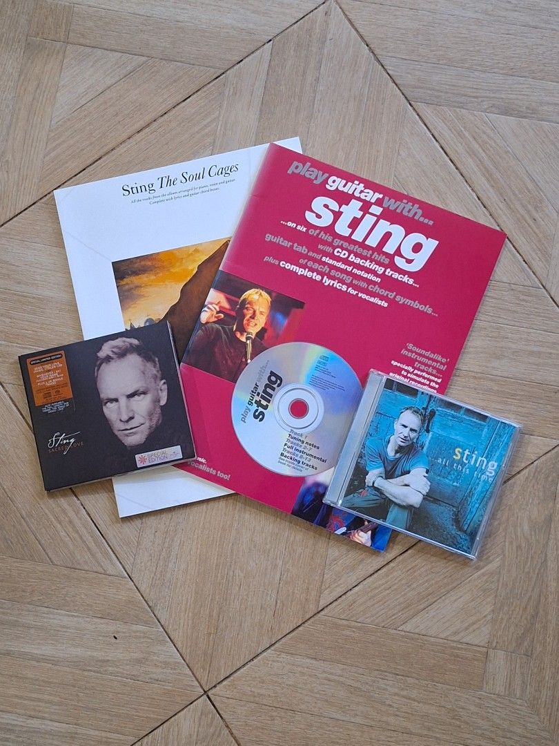 Sting songbooks/CDs bundle and FREE DELIVERY (Category: CDs & DVDs) located in Santiago. Submitted by best_cellar (Listing ID 1304704420, Image 1). Description: Make me an offer. Buy more and get an even better deal. All CDs fully tested. Song books all in new condition. Bundle includes: The Soul Cages songbook with guitar TABS Play guitar with Sting instruction book including CD Sting Sacred Love CD Sti ng all this time CD See all my Carousell o