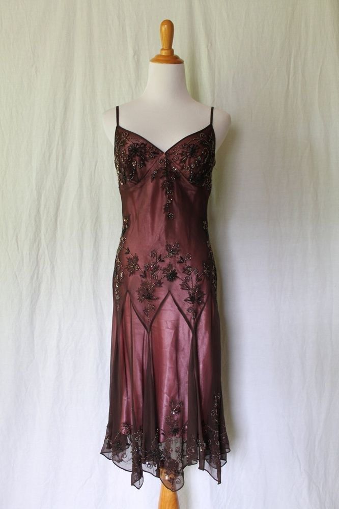 LF: BEADED WHIMSICAL VINTAGE DRESS FOR OUR GRADUATION / helpings tags  adrianna papell betsey johnson morgan de toi miss sixty christian dior  beaded rhinestones formal dress, Women's Fashion, Dresses & Sets, Dresses
