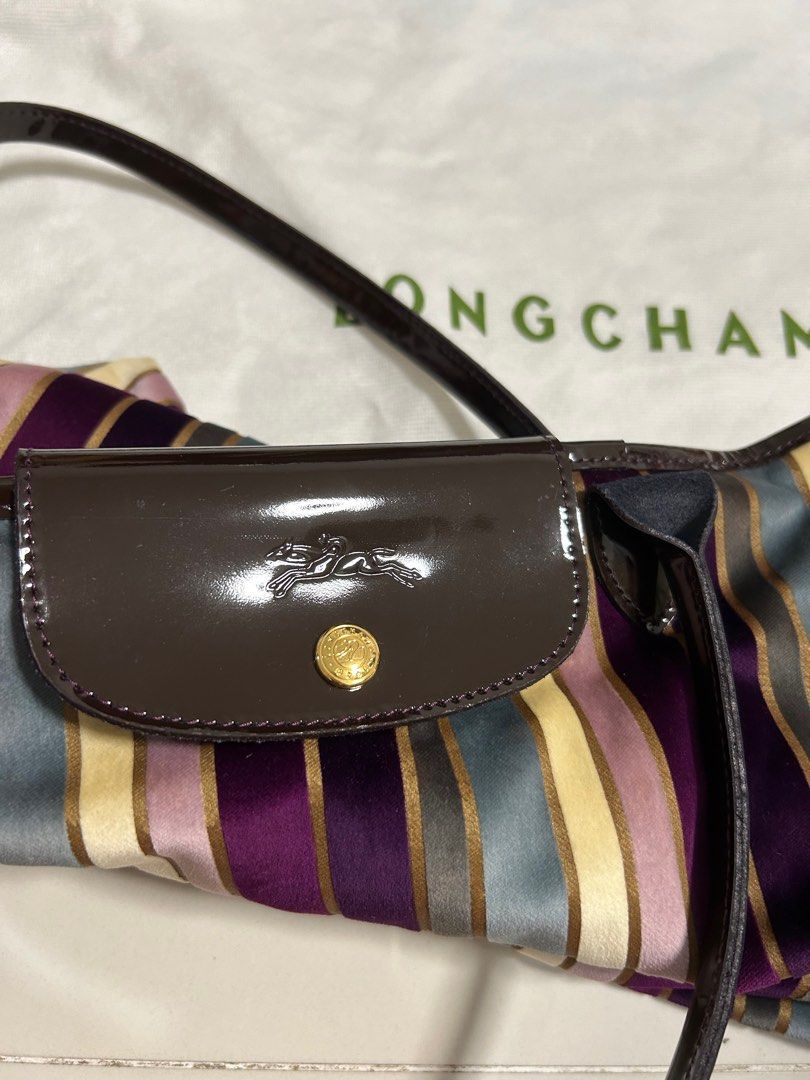 Longchamp Harmonie Velvet Tote Multicolour Striped