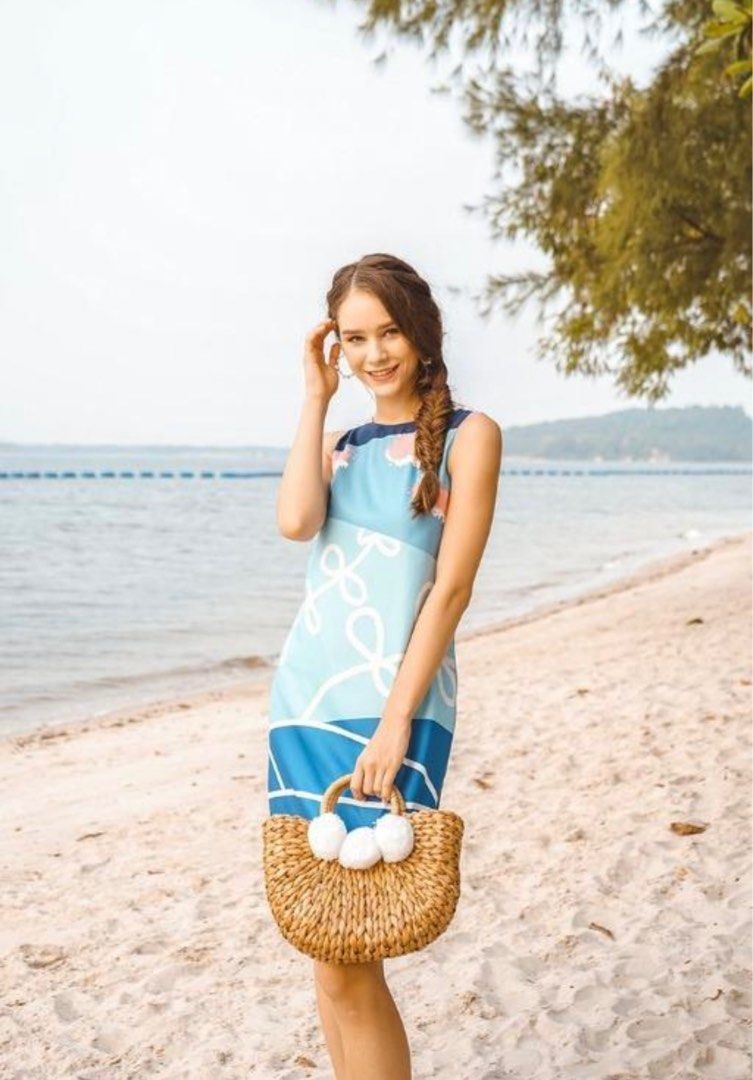 sachin and babi light blue dress Summer Red Crochet Shift Dress main image 0