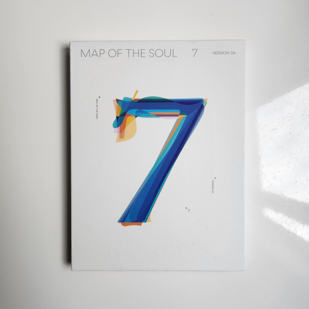 Map of the soul 7 Version 4 (Unsealed) (Category: K-Wave Merchandise) located in Calamba. Submitted by clare_sg (Listing ID 1304703428, Image 1). Description: My mom bought this during her BTS fan era. It's been opened to see the inside and afterwards has just been stored away. The photocard is all of them complete :).