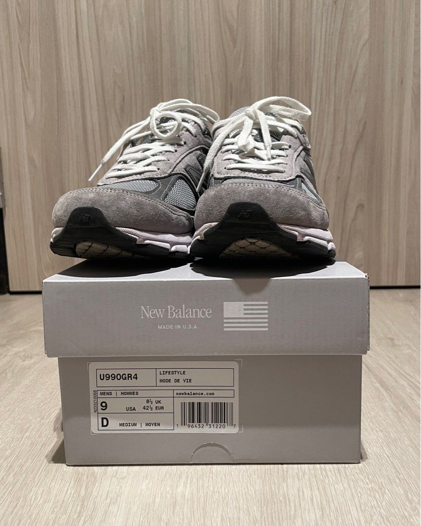 New balance 990v4 grey uk hot sale