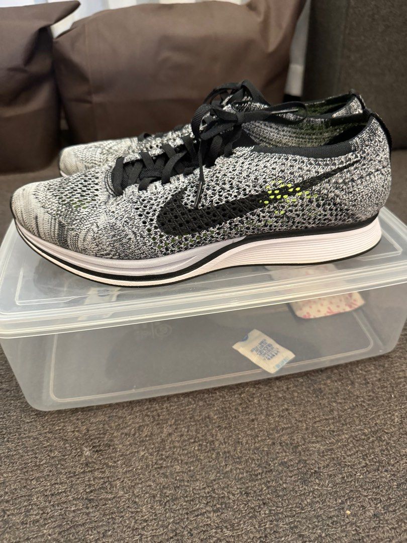 Authentic Nike Flyknit Racer Oreo Men s Fashion Footwear Sneakers on Carousell