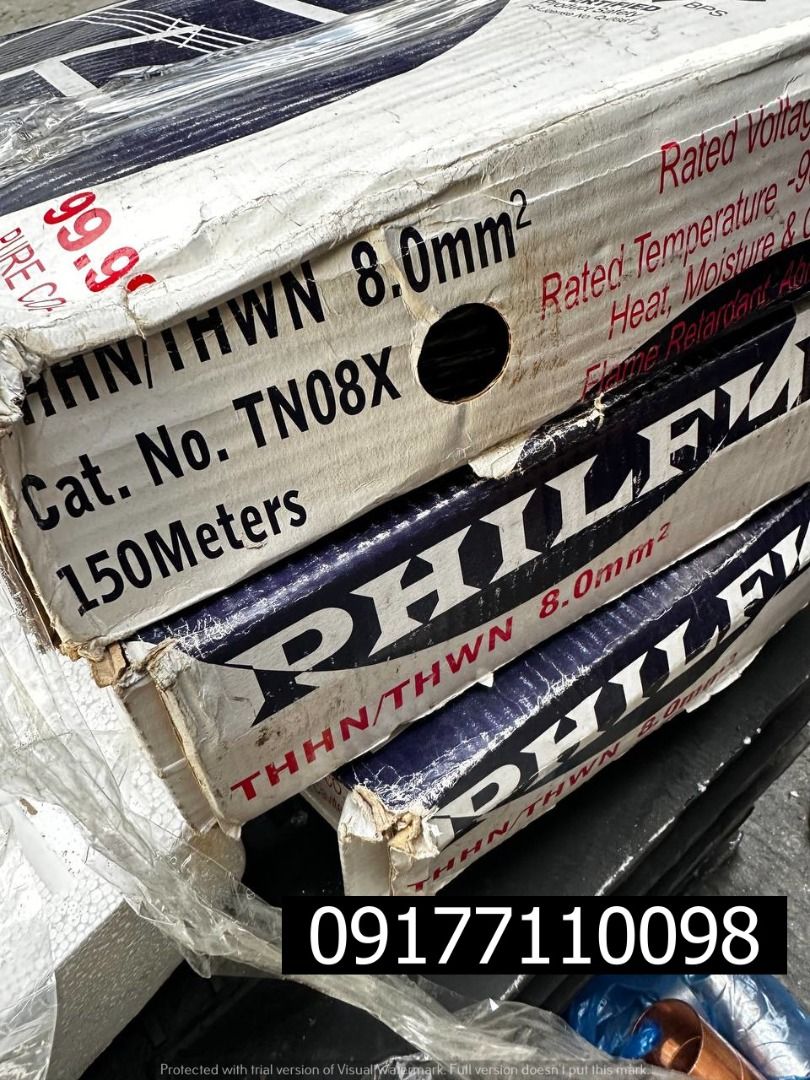 PHILFLEX THHN WIRE (Category: Construction & Building Materials) located in Manila. Submitted by joeyroque09 (Listing ID 1304639359, Image 1). Description: Philfelx thhn wire Size: 8.00mm Price: 12,000.