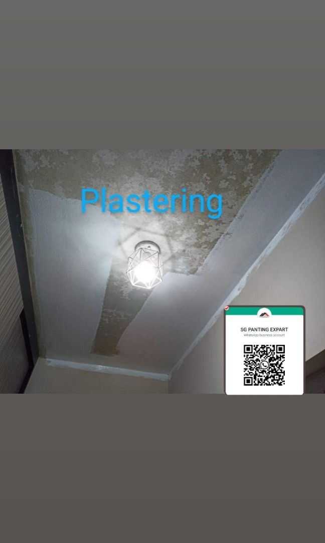 Plastering service, White cement coating, putty plastering, wall damage