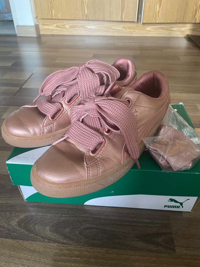 Puma basket heart copper on sale