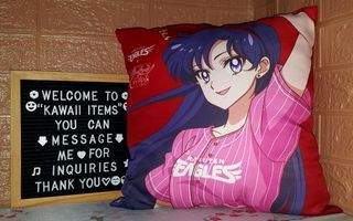 Rakuten Eagles Sailor Moon Rei Hino Cushion Pillow Plush
